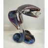 ENORME SCULTURA COBRA DINO ROSIN ANNI 80 VETRO MURANO VINTAGE ART GLASS DIAMANTE