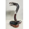 ENORME SCULTURA COBRA DINO ROSIN ANNI 80 VETRO MURANO VINTAGE ART GLASS DIAMANTE
