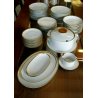 SERVIZIO PIATTI VINTAGE 85pz 12pers CERAMICA Thomas Germany PROFILO ORO ZECCHINO