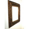 ANTICA SPECCHIERA SPECCHIO PARETE CORNICE LEGNO TRAFORATA DORATA FOGLIE BAROCCO