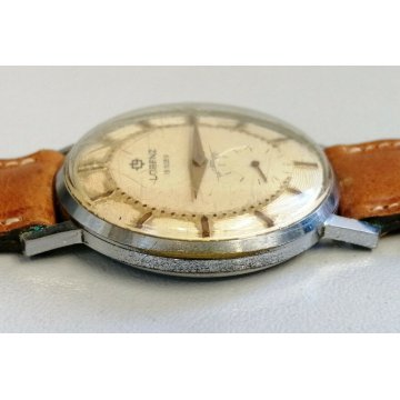 ANTICO OROLOGIO POLSO Lorenz AVORIO anni 50 MECCANICO cal. 26 OLD WATCH vintage