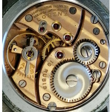 ANTICO OROLOGIO POLSO Lorenz AVORIO anni 50 MECCANICO cal. 26 OLD WATCH vintage