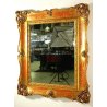 ANTICA SPECCHIERA SPECCHIO PARETE CORNICE LEGNO FOGLIA ORO EPOCA '800
