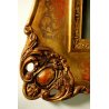 ANTICA SPECCHIERA SPECCHIO PARETE CORNICE LEGNO FOGLIA ORO EPOCA '800