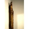 ANTICA SPECCHIERA SPECCHIO PARETE CORNICE LEGNO FOGLIA ORO EPOCA '800