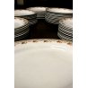 SERVIZIO PIATTI VINTAGE 51pz 9pers CERAMICA BIANCA SCI Laveno 900 DECORO FIORI