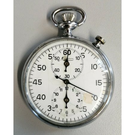 Minerva ANTICO CRONOMETRO OROLOGIO TASCA cronografo OLD STOP WATCH epoca ANNI 60