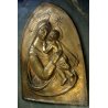 BASSORIRIEVO SCULTURA BRONZO Tofanari MADONNA BAMBINO GESU' MATERNITA' RELIGIOSO