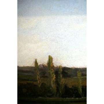 QUADRO DIPINTO OLIO Andrés Cortes y Aguilar PAESAGGIO ROMANTICO PASCOLO '800