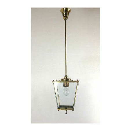 LAMPADA STILE FONTANA ARTE DA ESTERNO OTTONE VETRO LAMPIONE LAMPADARIO LUCERNA