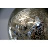 GRANDE ANTICA SFERA PALLA VETRO NATALE Decorativa CRISTALLO SPECCHIO ARGENTO 900