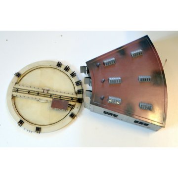 Marklin BINARIO piattaforma girevole E DEPOSITO SCAMBIO TRENINO VINTAGE LATTA 60