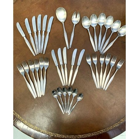 SET POSATE DA TAVOLA VINTAGE WMF mod. "Paris" ARGENTATE 37pz MIDCENTURY