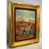 ANTICO QUADRO DIPINTO OLIO S. Ferraris Rocce e colori PAESAGGIO VIGEZZO OSSOLA 