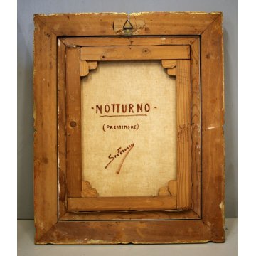 ANTICO QUADRO DIPINTO OLIO S. Ferraris Notturno PRESTINONE V. VIGEZZO OSSOLA 900