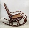 RARA SEDIA THONET POLTRONA DONDOLO LEGNO PAGLIA DI VIENNA PRIMI 1900 EPOCA CHAIR