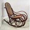RARA SEDIA THONET POLTRONA DONDOLO LEGNO PAGLIA DI VIENNA PRIMI 1900 EPOCA CHAIR
