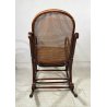RARA SEDIA THONET POLTRONA DONDOLO LEGNO PAGLIA DI VIENNA PRIMI 1900 EPOCA CHAIR