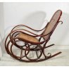 RARA SEDIA THONET POLTRONA DONDOLO LEGNO PAGLIA DI VIENNA PRIMI 1900 EPOCA CHAIR