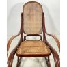 RARA SEDIA THONET POLTRONA DONDOLO LEGNO PAGLIA DI VIENNA PRIMI 1900 EPOCA CHAIR
