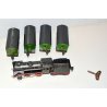 Marklin 0 TRENINO VINTAGE train LOCOMOTIVA 880 TENDER 4 VAGONI CARICA  MOLLA 900