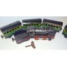 Marklin 0 TRENINO VINTAGE train LOCOMOTIVA 880 TENDER 4 VAGONI CARICA  MOLLA 900
