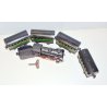 Marklin 0 TRENINO VINTAGE train LOCOMOTIVA 880 TENDER 4 VAGONI CARICA  MOLLA 900