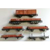 Marklin LOTTO 12 pz VAGONE MERCI scala H0 x locomotiva TRENINO VINTAGE carrozza