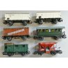 Marklin LOTTO 12 pz VAGONE MERCI scala H0 x locomotiva TRENINO VINTAGE carrozza