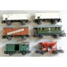 Marklin LOTTO 12 pz VAGONE MERCI scala H0 x locomotiva TRENINO VINTAGE carrozza