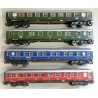 Marklin LOTTO 7pz CARROZZA PASSEGGERI scala H0 x locomotiva TRENO vagone POSTALE