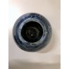 VASO VINTAGE SFERA GRES CERAMICA INTERNO SMALTATO BLU DESIGN MODERNO FIRMATO 900
