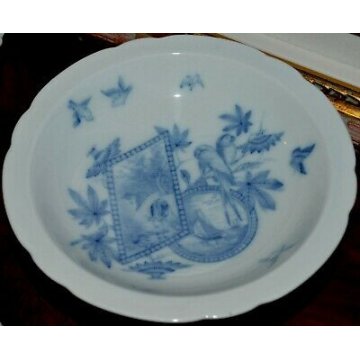 ANTICO SERVIZIO PIATTI Tocco Novara 35 pezzi DIPINTO Orientale CERAMICA OLD DISH