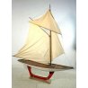 GRANDE MODELLO BARCA VELA LEGNO VINTAGE POND YACHT RIPRODUZIONE Bona Fide 1899
