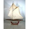 GRANDE MODELLO BARCA VELA LEGNO VINTAGE POND YACHT RIPRODUZIONE Bona Fide 1899