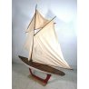 GRANDE MODELLO BARCA VELA LEGNO VINTAGE POND YACHT RIPRODUZIONE Bona Fide 1899