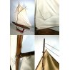 GRANDE MODELLO BARCA VELA LEGNO VINTAGE POND YACHT RIPRODUZIONE Bona Fide 1899