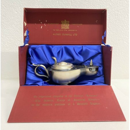 ACCENDINO LANTERNA DUNHILL LAMPADA ROMANA ALADINO 1950 VINTAGE METALLO INGLESE