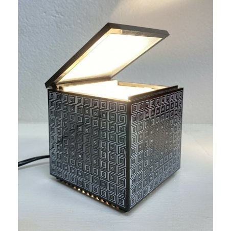 LAMPADA TAVOLO CUBOLUCE CINI&NILS DESIGN OPI MILANO PATENT PENDING ANNI 70 LAMP 