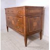 ANTICO COMO CASSETTONE DIRETTORIO INTARSIATO 1800 LEGNO NOCE ABETE 3 CASSETTI 
