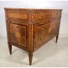 ANTICO COMO CASSETTONE DIRETTORIO INTARSIATO 1800 LEGNO NOCE ABETE 3 CASSETTI 