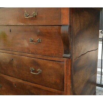 ANTICO COMO IMPERO 4 CASSETTI epoca 800 legno NOCE CASSETTONE mobile CASSETTIERA
