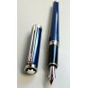 PENNA STILOGRAFICA Montblanc Noblesse Oblige BLU ORO 14k finiture PLATINO box