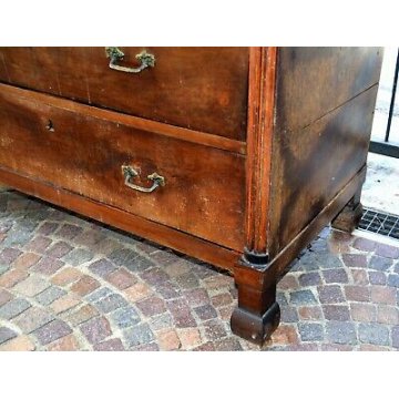 ANTICO COMO IMPERO 4 CASSETTI epoca 800 legno NOCE CASSETTONE mobile CASSETTIERA