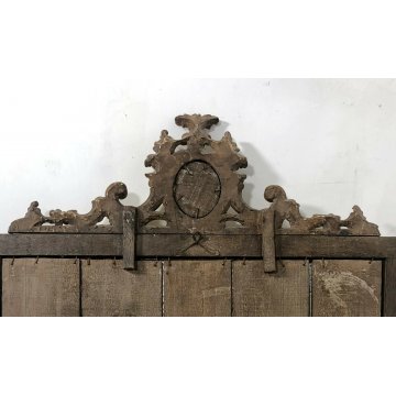 ANTICA SPECCHIERA SPECCHIO LIBERTY CORNICE LEGNO SCOLPITO ORO  DECORO FOGLIACEO