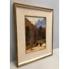 QUADRO DIPINTO OLIO Severino Borotti Autunno in Valle Vigezzo PAESAGGIO MONTANO
