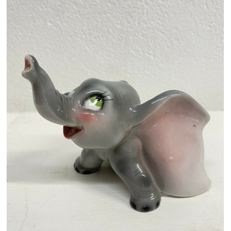 UGO ZACCAGNINI rara ceramica DUMBO WALT DISNEY 1938 ELEFANTE Mario Bandini ITALY