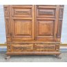 ANTICO ARMADIO GUARDAROBA 1600 LEGNO NOCE 2 ANTE DISPENSA INTARSIATO 2 CASSETTI