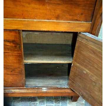 ANTICO SECRETAIRE NOCE PIUMA RADICA RIBALTA SCRITTOIO CASSETTIERA IMPERO COLONNA
