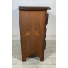 ANTICO COMODINO LEGNO NOCE INTARSIATO PRIMI 1900 3 CASSETTI CANTERANO CAVALLI 